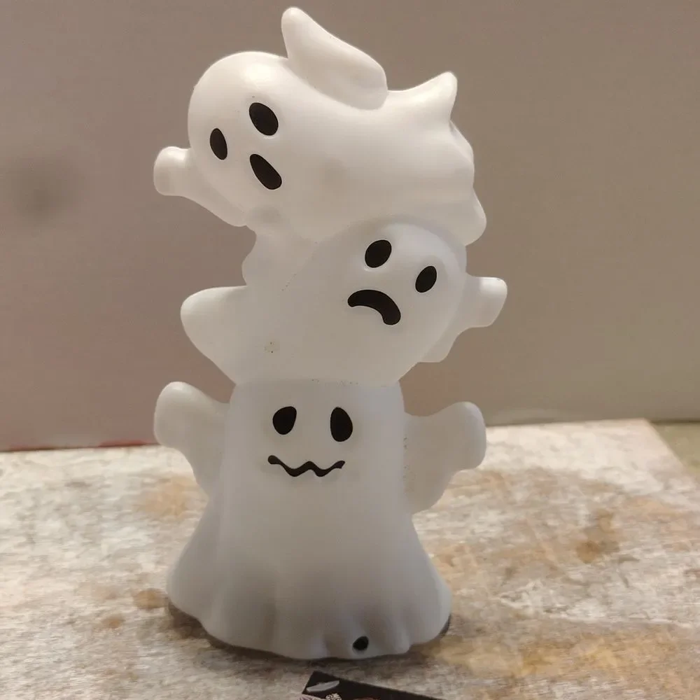 Halloween Witch Ghost and Skull Decor Lights And Voice Actions Set Of 3